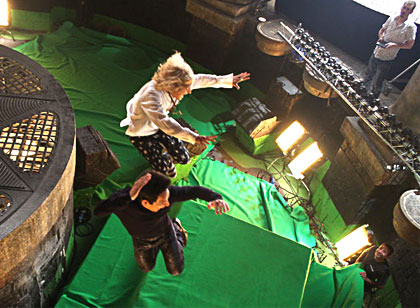 Zoolander 2 action shot in front of bullet time